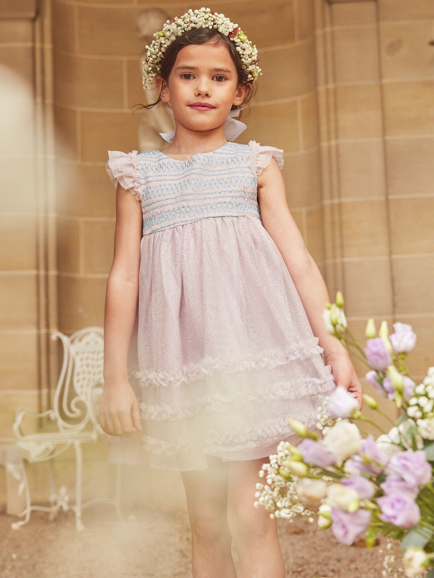 Robe a top fleur enfant