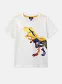 T-shirt écru imprimé dinosaure KITIAGE / 24E3PGC1TMC632