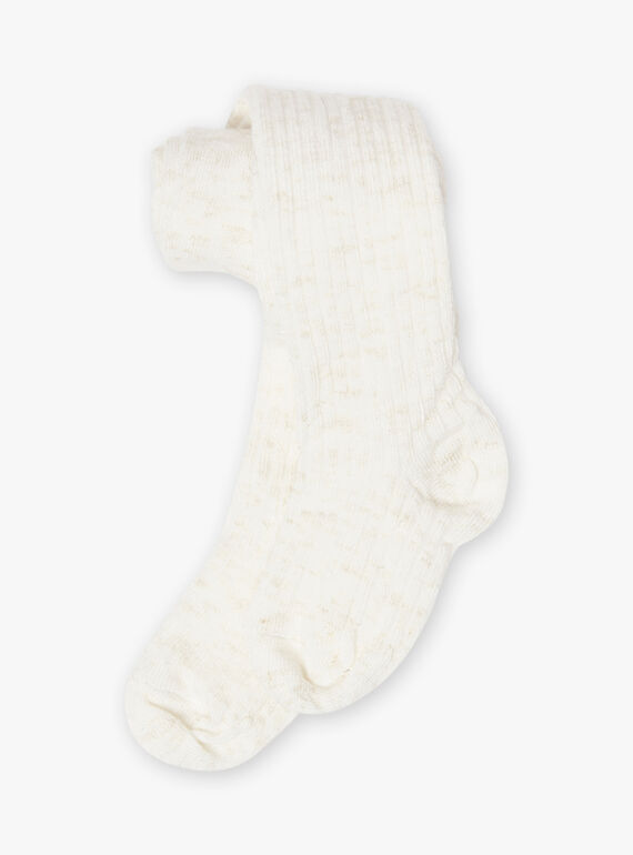 Collant uni écru bébé fille BAENORA / 21H4BF51COL001