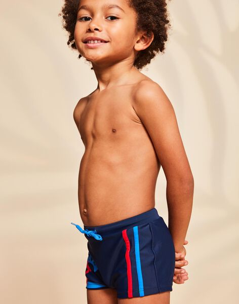 Boxer de bain bleu marine à motif surfeur FRYMUAGE / 23E4PGL1MAI070