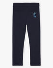 Pantalon bleu marine à bandes contrastantes FOPANTAGE / 23E3PGC1CFP070