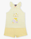 Débardeur et short jaune et blanc en jersey FRUBETTE / 23E2PFU3ENS001