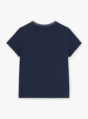 T-shirt bleu marine avec vague et surfeur FOWAVAGE / 23E3PGC1TMC070