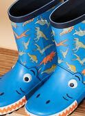 Bottes de pluie bleues à imprimé dinosaures FEPLUIAGE / 23N10PG11D0C208