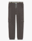 Pantalon multi-poches gris enfant garçon CAPANTAGE / 22E3PGB2CFPJ915
