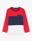 T-shirt à rayures rouge, blanc et bleu marine FRIXOLAGE3 / 23E3PGB2TML506