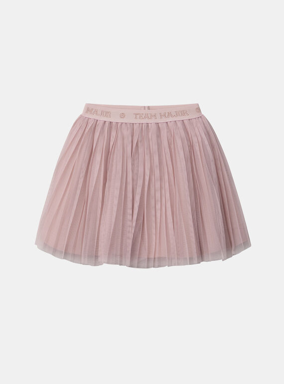 Jupe rose plissée en tulle Fille NAEJUPETTE / 25H2PF31JUP303