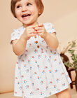 Robe écrue avec body intégré à imprimé fleuri FAZORA / 23E1BFR1ROB001