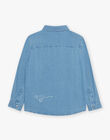 Chemise en jean bleu savane FALAVAGE / 23E3PG81CHMP272