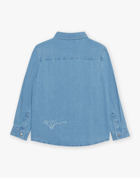 Chemise en jean bleu savane FALAVAGE / 23E3PG81CHMP272