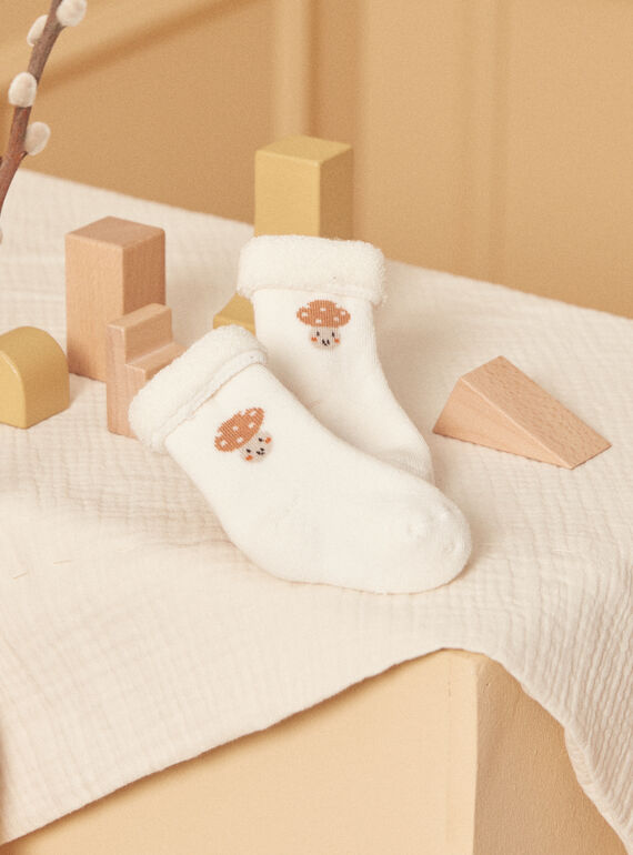 2 paires de chaussettes écrues LOLO / 24H0AM21SOQ001
