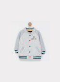 Gilet teddy gris chiné NAFIRNAN / 18E1BG81GIL943
