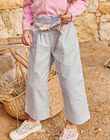 Pantalon ciel avec ceinture à imprimé fleuri FLEMETTE / 23E2PFS1PAN020