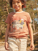 T-shirt noisette à manches courtes FLIBAGE / 23E3PGP2TMC821