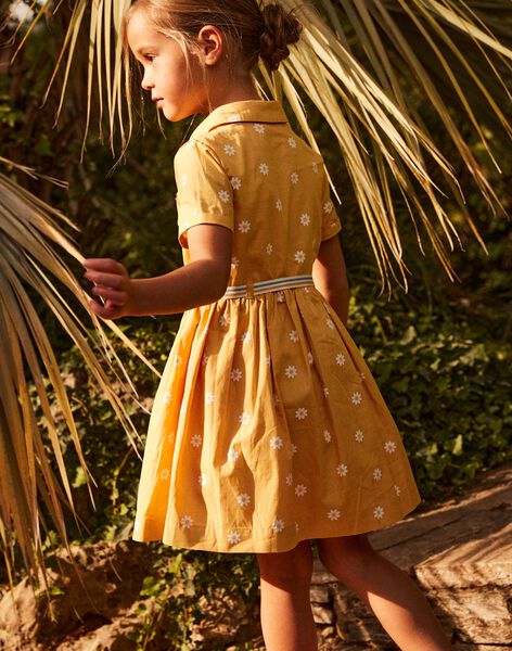 Robe chemise jaune à fleurs FASOLETTE / 23E2PF82ROBB105