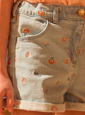 Short en jean à fleurs MLOKETTE / 25E2PFP2SHOP269
