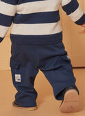 Pantalon confort bleu marine à poches effet cargo LADAMIEN / 24H1BGJ1PANC230