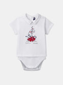 T-shirt body imprimé à col MAJEAN / 25E1BGJ1BOD001