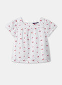 Blouse manches courtes cerises coeurs MAULIA / 25E1BFQ1CHE000
