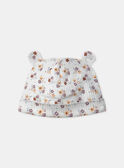 Bonnet écru imprimé fleur MABENEDICTE / 25E4BF71BON001