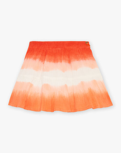 Jupe courte orange foncé tie ans dye FLYJUPETTE / 23E2PFR1JUP407