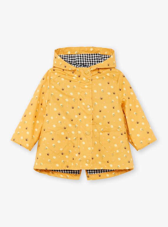 Parka 2-en-1 jaune à capuche ZUANAELLE / 21E1BFM1IMPB114