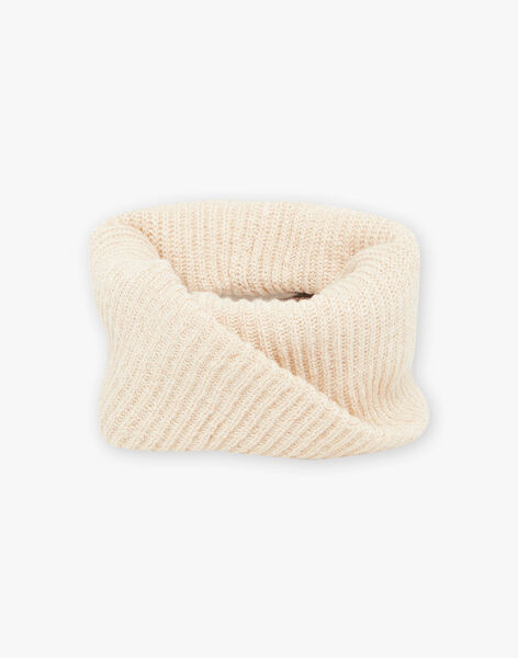 Snood beige en tricot FRASNOETTE / 23E4PF51SNO808
