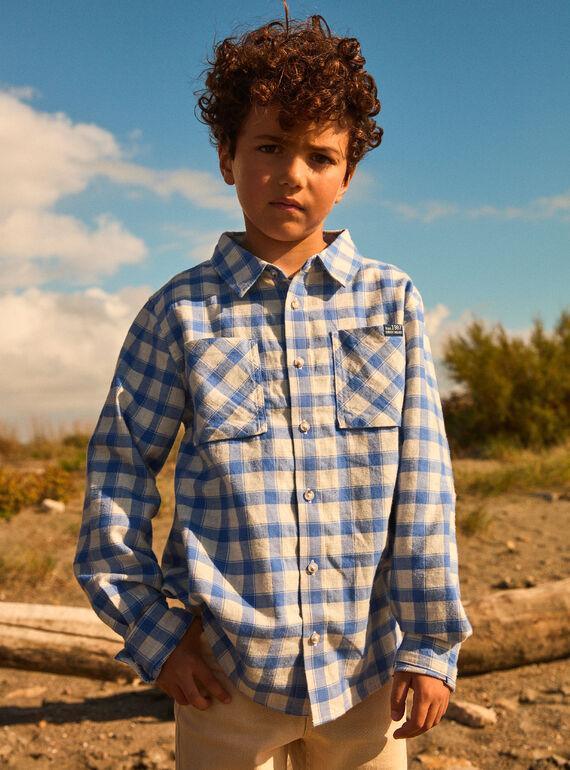 Chemise à Carreaux Bleu MEMINAGE / 25E3PG81CHM001
