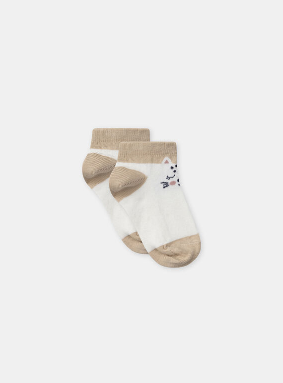 Chaussettes jacquard chat  MRACHOETTE / 25E4PFR1SOB001