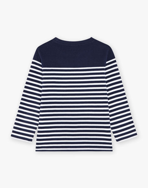 T-shirt à rayures bleu marine et blanc FRIXOLAGE1 / 23E3PGB1TMLC243