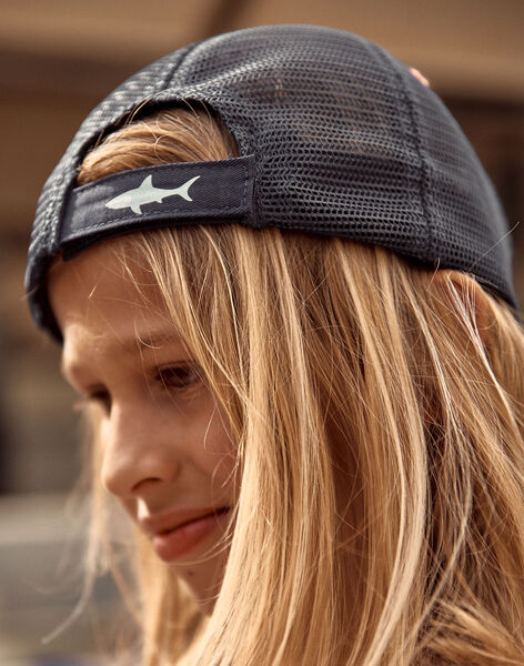 Casquette bleue à imprimé requins FLYTOAGE / 23E4PGR1CHAC226