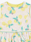 Robe réversible jaune en satin de coton LAPAKRETTE / 24H2PFI1ROBH705