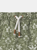 Short de bain kaki imprimé jungle  MISACHA / 25E4BGC1MAI626