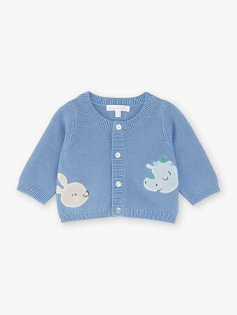 Cardigan bleu en tricot bébé garçon ZORANO / 21E0CGG1GILC203