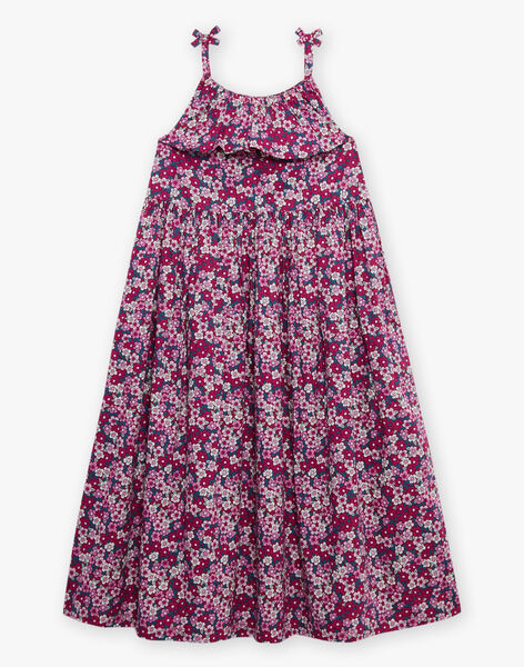 Robe longue cassis à imprimé fleuri FRULUETTE 2 / 23E2PFX4RBSD302