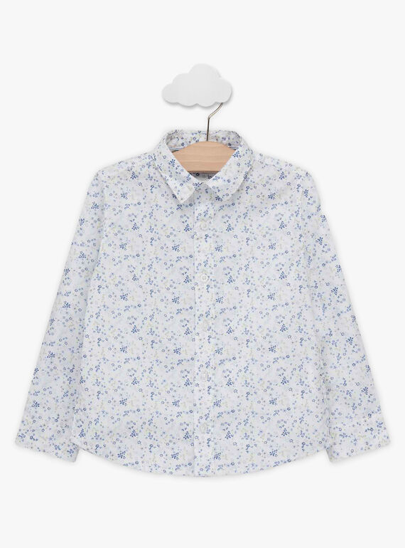 Chemise en popeline à imprimé fleuri enfant garçon TIFLORAGE / 20E3PGJ6CHM001