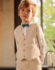 Gilet beige sans manches en lin FREGILAGE / 23E3PGI1GSMA013