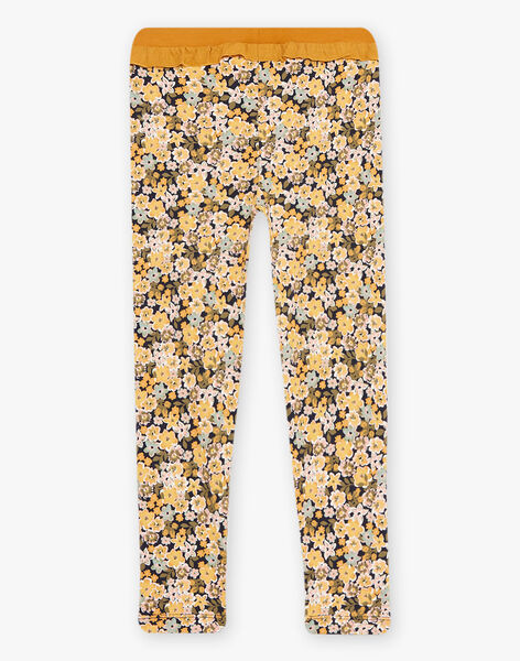 Legging à imprimé fleuri jaune DEFLETTE / 22H4PFD1CALC214