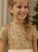 Robe à sequins dorés LEINETTE / 24H2PFT2ROB005
