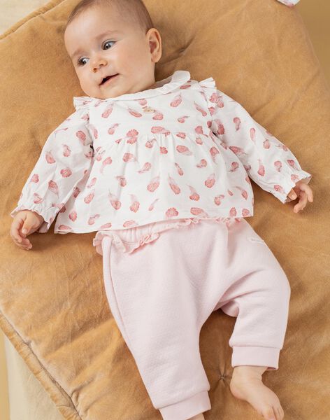 Ensemble body-blouse, legging et chaussettes bébé fille DOLORES / 22H0CFH1ENS307