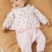 Ensemble body-blouse, legging et chaussettes bébé fille
