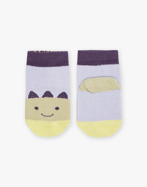 Chaussettes basses multicolores à Jacquard dinosaure FAOBISPO / 23E4BGO1SOBH700
