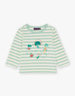 T-shirt vanille à rayures et légumes FACLEM / 23E1BGB1TML611