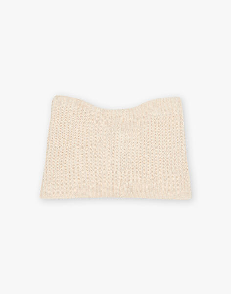 Snood beige en tricot FRASNOETTE / 23E4PF51SNO808