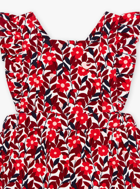 Robe chasuble en velours à imprimé fleuri DAOLIVE / 22H1BFX1CHS001