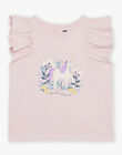 T-shirt lilas à volants et licorne fantaisie FLALICETTE / 23E2PFO1TMCH700