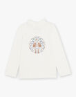 T-shirt écru à motifs fleurs et renards DIASOPETTE / 22H2PFY1TML001