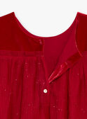 Robe rouge en velours et tulle pailleté GLYREDETTE / 23H2PFN3ROBF529