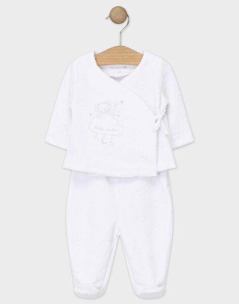 Ensemble En Velours Fantaisie Ecru Bebe Mixte Les Jours Fleuris Naissance Sergentmajor