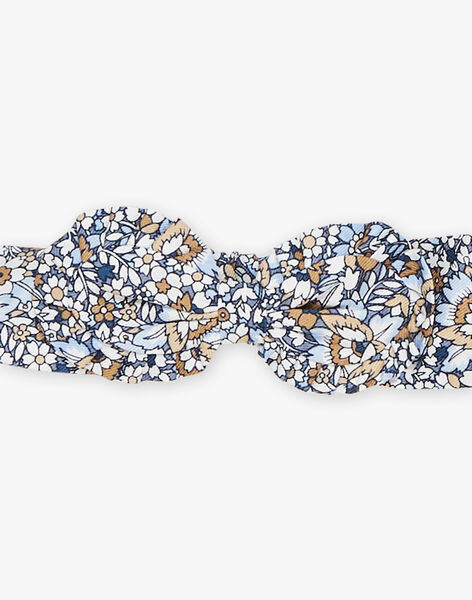 Bandeau en twill à imprimé fleuri bleu DARITA / 22H4BFY1BANC206